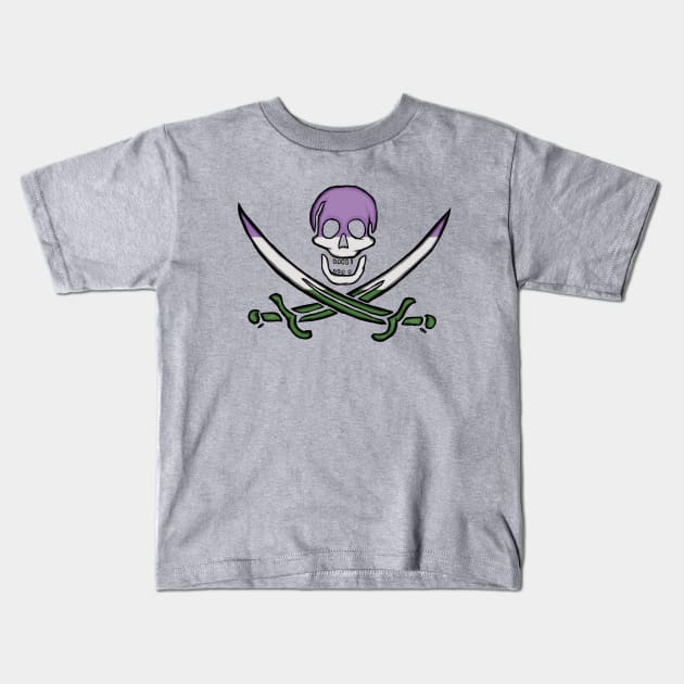 Genderqueer Pirate Pride Kids T-Shirt by BeSmartFightDirty